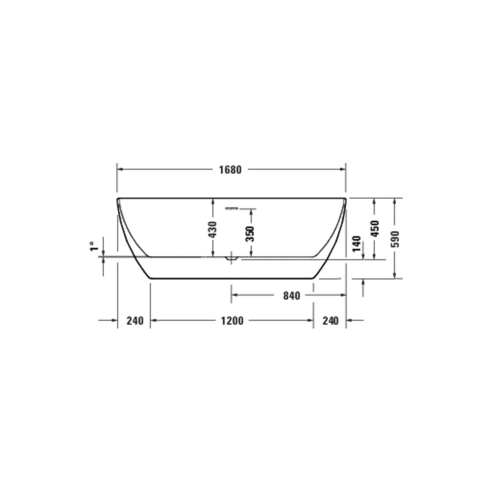 Duravit DuraKanto Badewanne 510x590x1180mm, 292l, Weiß glänzend, Oval, Freiste... DURAVIT-700561030000000 4067116462425 (Abb. 4)