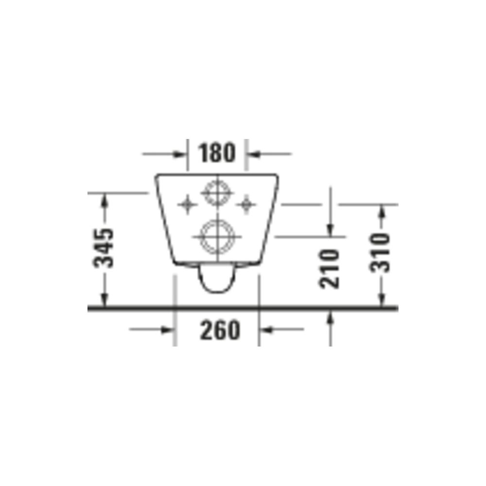 Duravit D-Code Wand-WC 540x370x360mm Weiß Hochglanz 45l Tiefspüler rimless waagere... DURAVIT-29030900212 4067116383317 (Abb. 2)