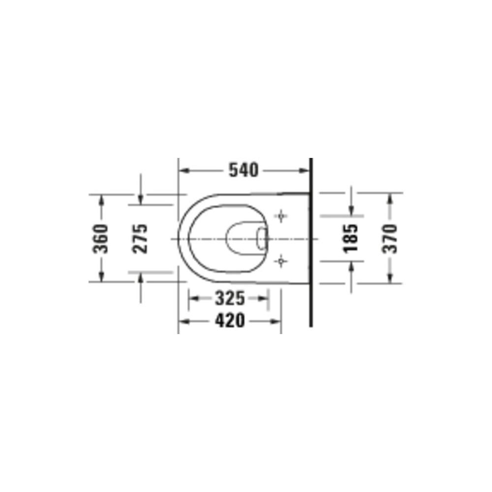 Duravit D-Code Wand-WC 540x370x360mm Weiß Hochglanz 45l Tiefspüler rimless waagere... DURAVIT-29030900212 4067116383317 (Abb. 4)