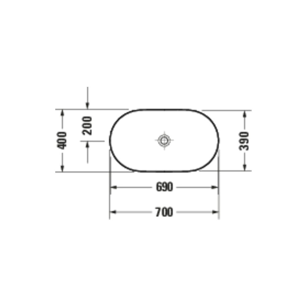 Duravit Luv Aufsatzbecken 700mm, Weiß Hochglanz, DuraCeram, Oval, ohne Überlauf und... DURAVIT-0379700000 4053424900926 (Abb. 3)