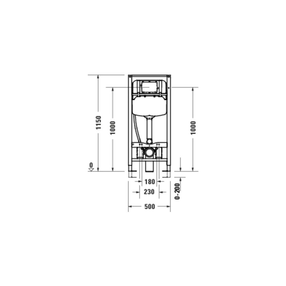 Duravit Installationselement Trockenbau für WC DuraSystem 500x1150x126mm, Höhenve... DURAVIT-WD1040000000 4067116453409 (Abb. 2)