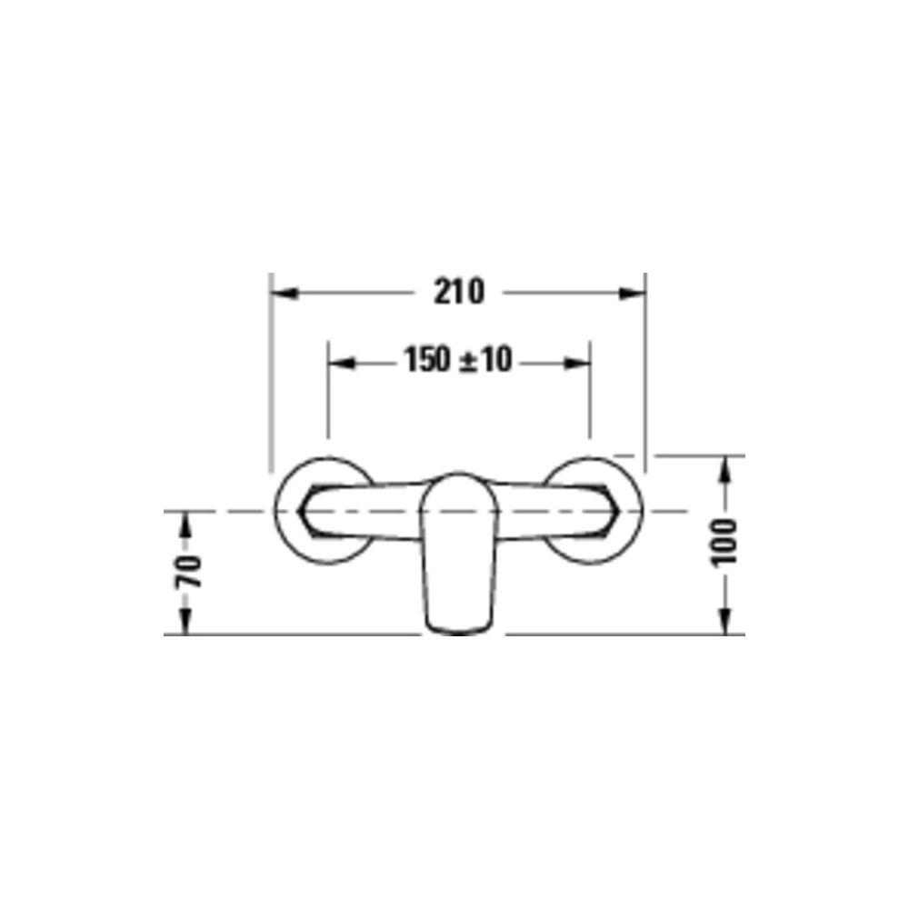 Duravit No.1 Einhebel-Brausemischer Aufputz, Chrom, Anschlussart S-Anschlüsse, 1/... DURAVIT-N14230000010 8000177315930 (Abb. 3)