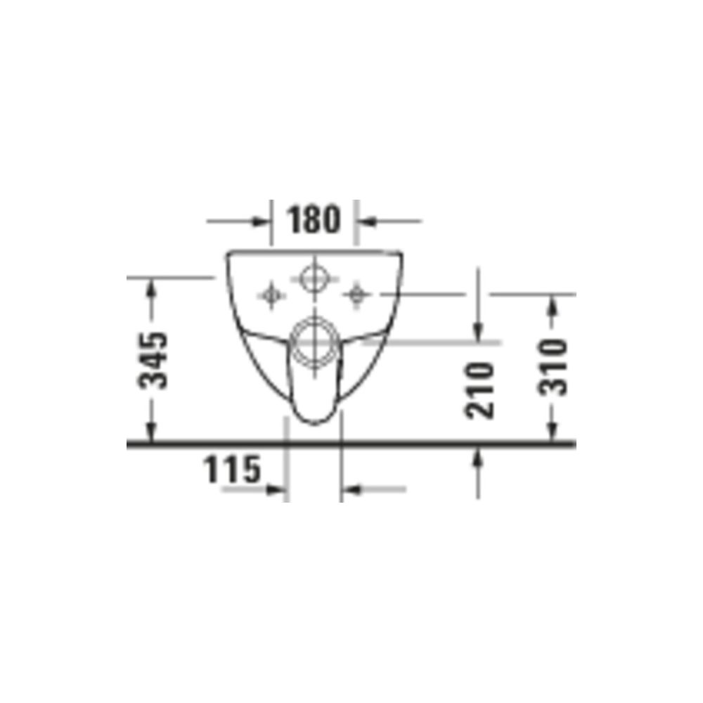 Duravit D-Code Wand-WC 540x370x360mm Weiß Hochglanz 2l Tiefspüler rimless waagerech... DURAVIT-2513090000 4067116358483 (Abb. 2)