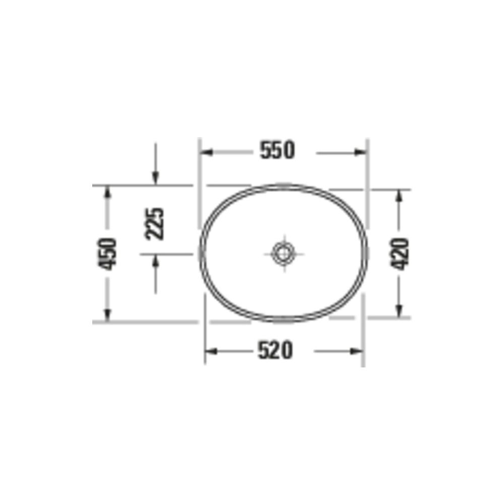 Duravit Balcoon Aufsatzbecken 550mm, Clay Terra Matt, DuraShield, Oval, ohne ÜL und... DURAVIT-241055AM79 4067116438499 (Abb. 4)