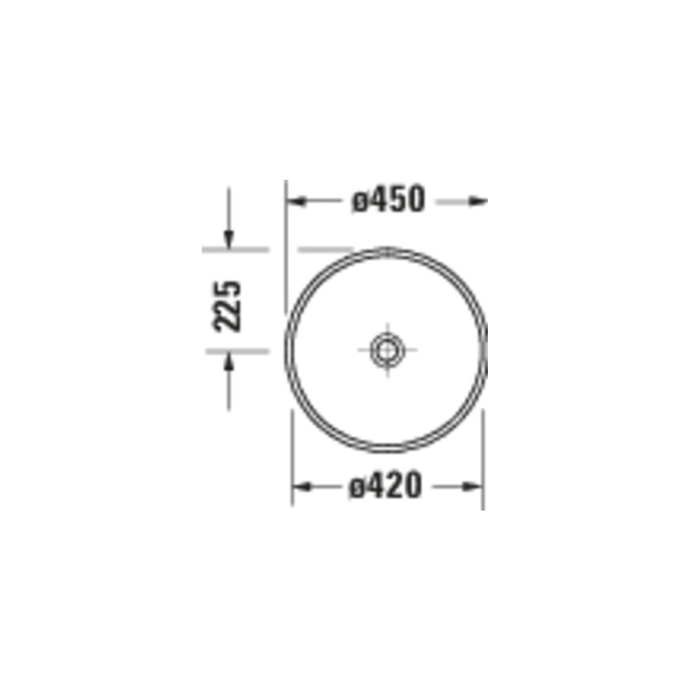 Duravit Balcoon Aufsatzbecken 450mm, Weiß Hochglanz, DuraShield, rund, ohne ÜL und ... DURAVIT-240945AA79 4067116435481 (Abb. 4)