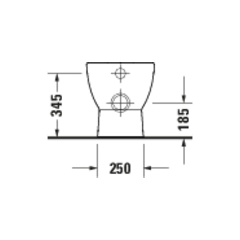 Duravit D-Code Stand WC 570x370x400mm Weiß Hochglanz Back to wall 45/3l Tiefspüler ... DURAVIT-2037090000 4067116338409 (Abb. 2)