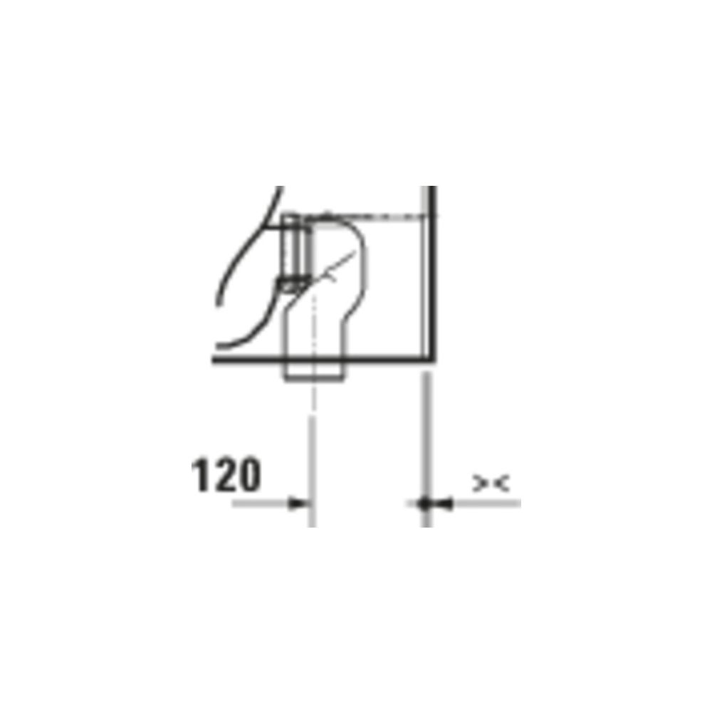 Duravit D-Code Stand WC 570x370x400mm Weiß Hochglanz Back to wall 45/3l Tiefspüler ... DURAVIT-2037090000 4067116338409 (Abb. 6)