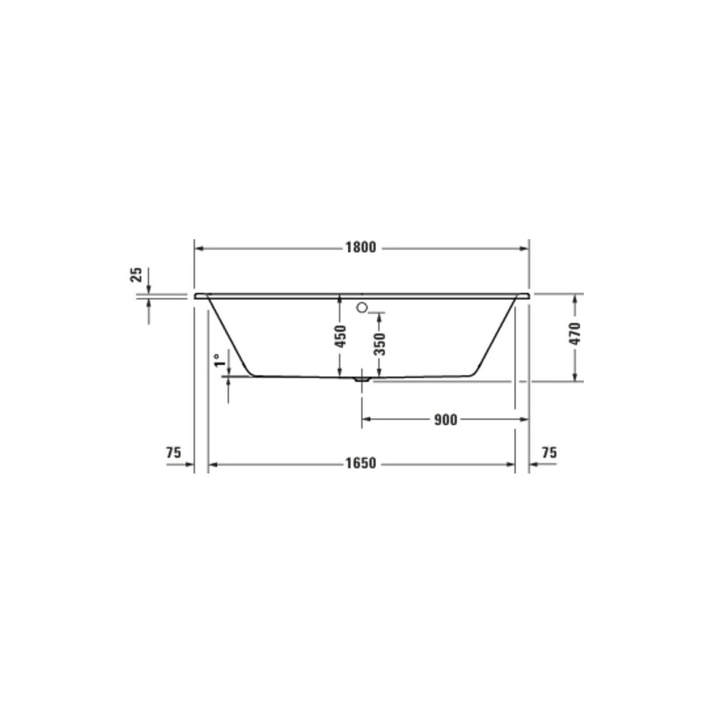 Duravit D-Code Whirlwanne Rechteckig, Einbau, 800x1800x470mm, Jet Project, 2 R... DURAVIT-760672000JP1000 4067116364569 (Abb. 2)