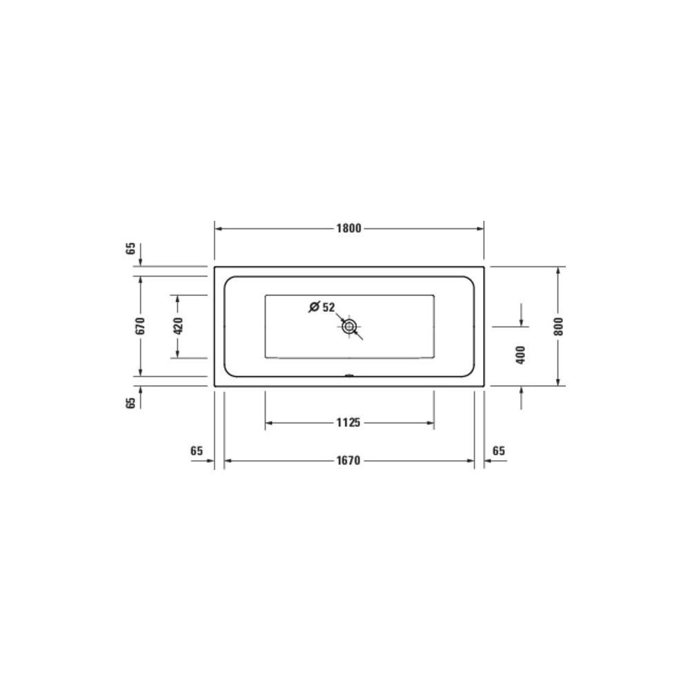 Duravit D-Code Whirlwanne Rechteckig, Einbau, 800x1800x470mm, Jet Project, 2 R... DURAVIT-760672000JP1000 4067116364569 (Abb. 3)