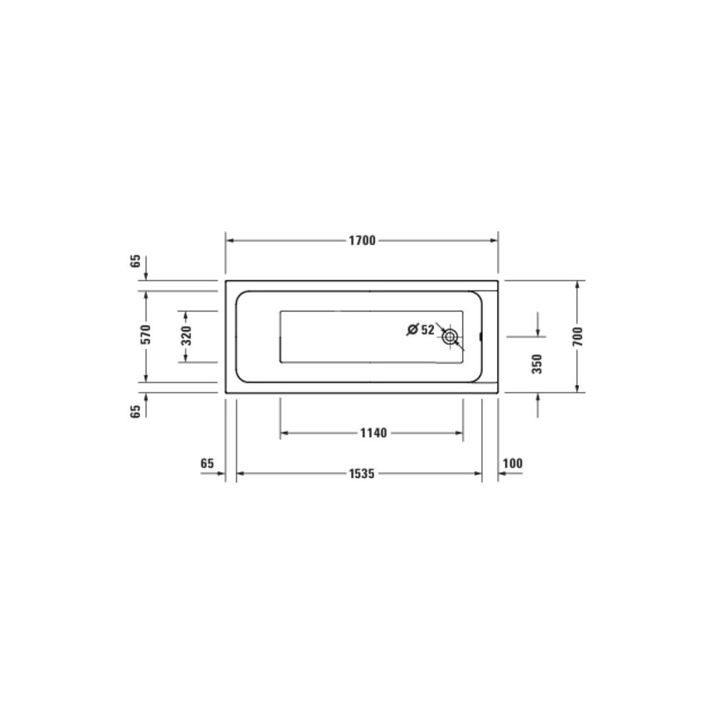Duravit D-Code Whirlwanne Rechteckig, Einbau, 700x1700x470mm, Jet Project, 1 R... DURAVIT-760670000JP1000 4067116364538 (Abb. 3)
