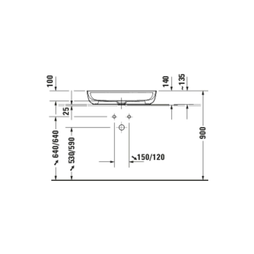 Duravit Luv Aufsatzbecken 700mm, Weiß Hochglanz, DuraCeram, Oval, mit HLB ohne Über... DURAVIT-0380700000 4053424901084 (Abb. 3)
