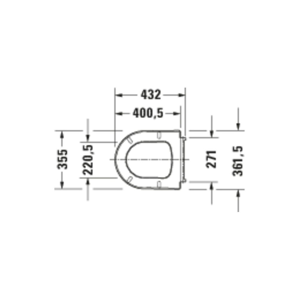 Duravit Balcoon WC-Sitz D-shaped Weiß Seidenmatt, 374x40x438mm, ohne Absenkautomati... DURAVIT-0027713200 4067116454901 (Abb. 4)