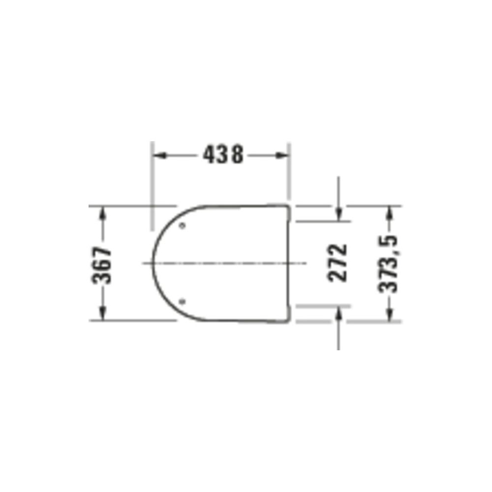 Duravit Balcoon WC-Sitz D-shaped Weiß Seidenmatt, 374x40x438mm, ohne Absenkautomati... DURAVIT-0027713200 4067116454901 (Abb. 5)