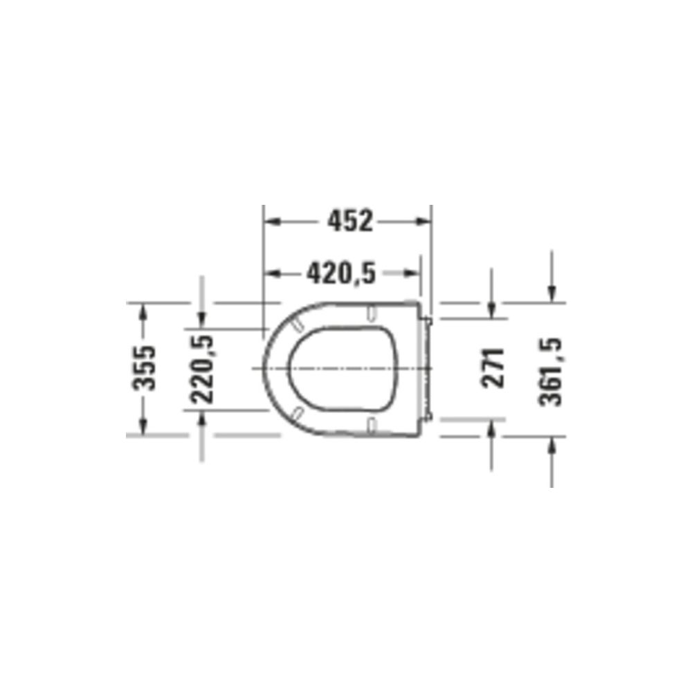 Duravit Balcoon WC-Sitz D-shaped Weiß, 374x40x458mm, ohne Absenkautomatik, Sitzgarn... DURAVIT-0027610000 4067116454802 (Abb. 4)