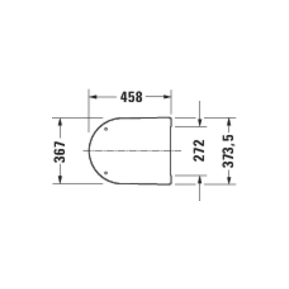 Duravit Balcoon WC-Sitz D-shaped Weiß, 374x40x458mm, ohne Absenkautomatik, Sitzgarn... DURAVIT-0027610000 4067116454802 (Abb. 5)