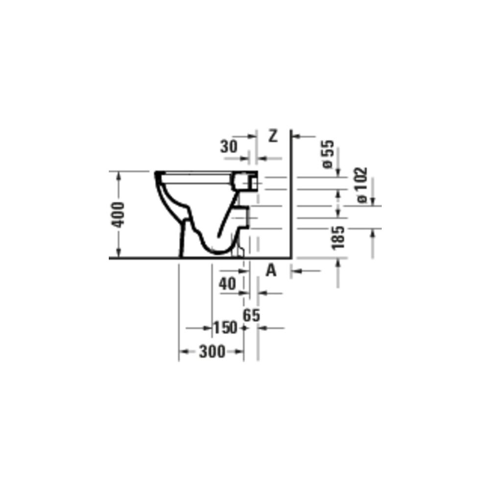 Duravit D-Code Stand WC 480x370x400mm Weiß Hochglanz 45/3l Tiefspüler rimless waage... DURAVIT-2036090000 4067116338386 (Abb. 5)