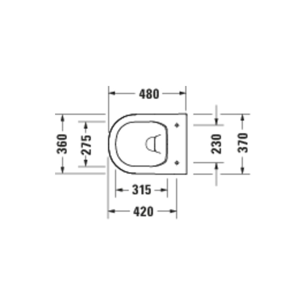 Duravit D-Code Stand WC 480x370x400mm Weiß Hochglanz 45/3l Tiefspüler rimless waage... DURAVIT-2036090000 4067116338386 (Abb. 6)