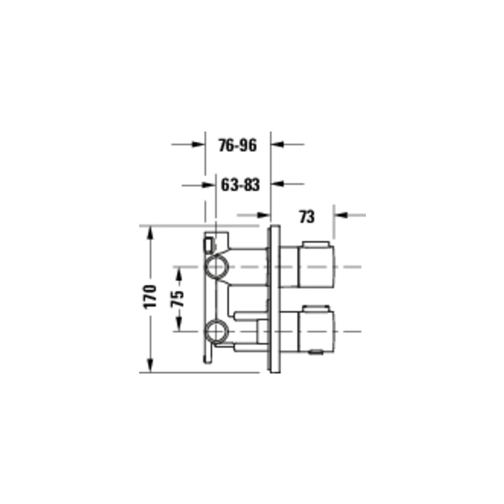 Duravit Thermostatarmaturen Thermostat Unterputz Set 2 Verbraucher Bronze gebürst... DURAVIT-TH4200008004 4067116463873 (Abb. 3)