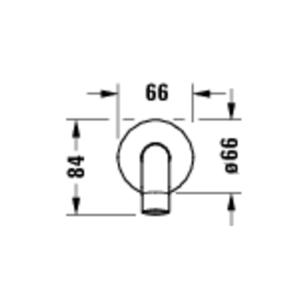 Duravit No.1 Wanneneinlauf Wandmontage Edelstahl gebürstet Rosette rund Ausladung... DURAVIT-N15240010070 4067116465822 (Abb. 2)