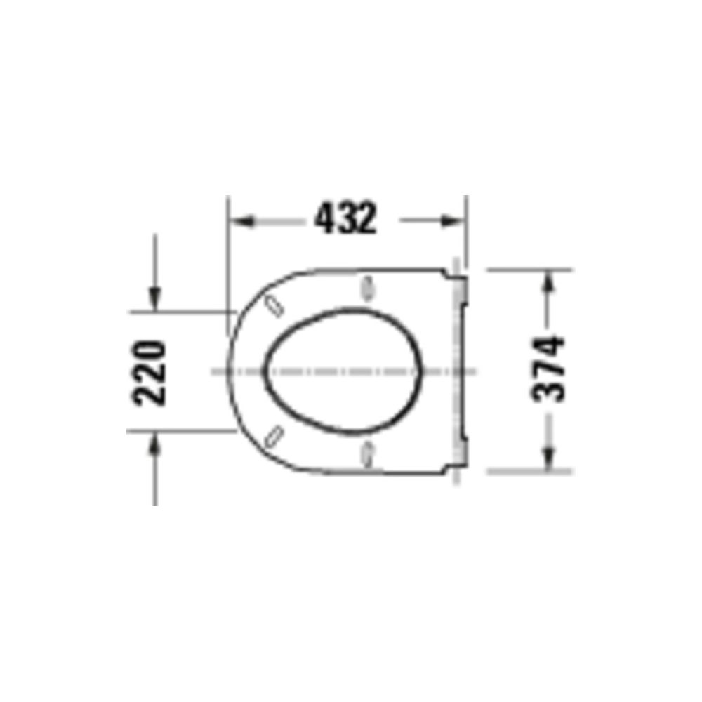 Duravit D-Code WC-Sitz Weiß Hochglanz, 374x41x433mm, ohne Absenkautomatik... DURAVIT-0028210000 4067116416770 (Abb. 4)