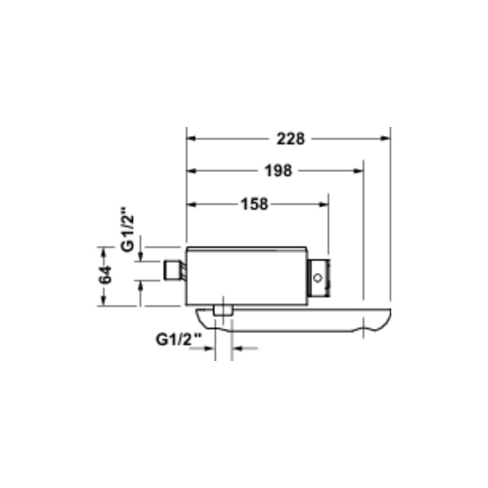 Duravit Thermostatarmaturen Wannenthermostat Aufputz Mattschwarz Thermostatkartus... DURAVIT-TH5220001046 4067116472608 (Abb. 3)