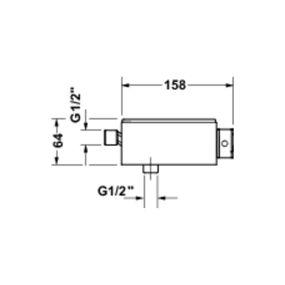 Duravit Thermostatarmaturen Brausethermostat Aufputz Mattschwarz Anschlussart S-A... DURAVIT-TH4220001046 4067116472585 (Abb. 3)