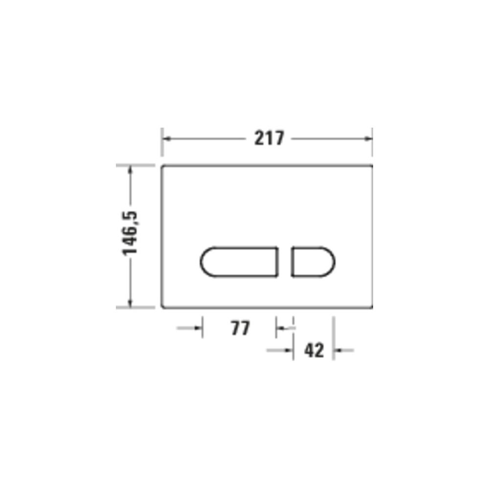 Duravit DuraSystem Betätigungsplatte mechanisch Edelstahl für WC A1, Bronze gebür... DURAVIT-WD5012044000 4067116462470 (Abb. 2)