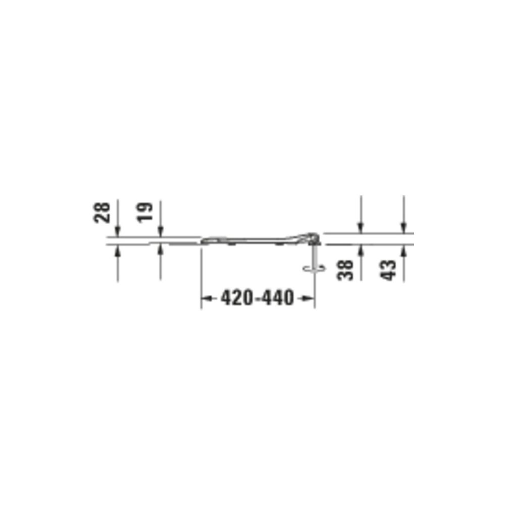 Duravit WC-Sitz, Bahamabeige Hochglanz 376x43x446mm, ohne Absenkautomatik, Edelstah... DURAVIT-0064204100 4021534006074 (Abb. 5)