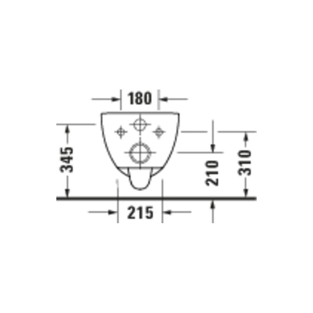 Duravit D-Code Wand-WC 480x370x360mm Weiß Hochglanz 45l Tiefspüler rimless waagerec... DURAVIT-2515090000 4067116338447 (Abb. 2)