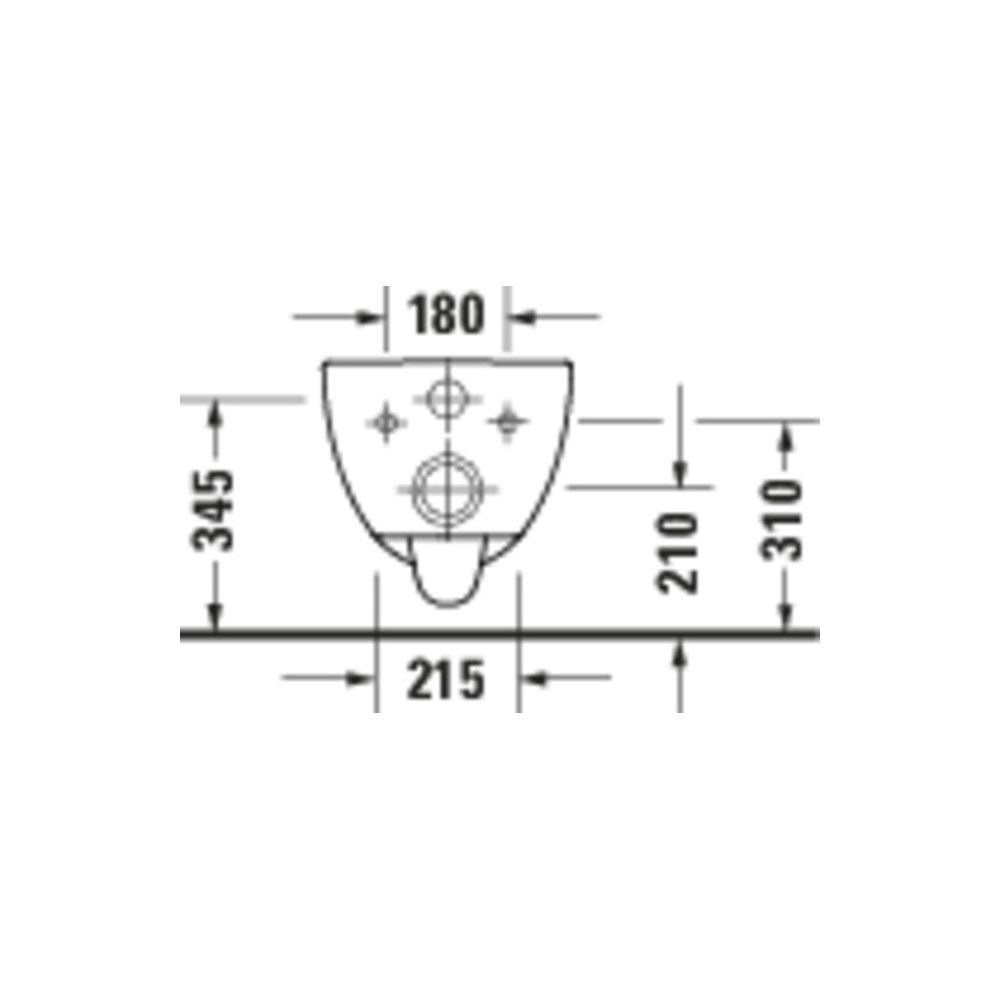 Duravit D-Code Wand-WC 570x370x360mm Weiß Hochglanz 45l Tiefspüler rimless waagerec... DURAVIT-2514090000 4067116338416 (Abb. 2)