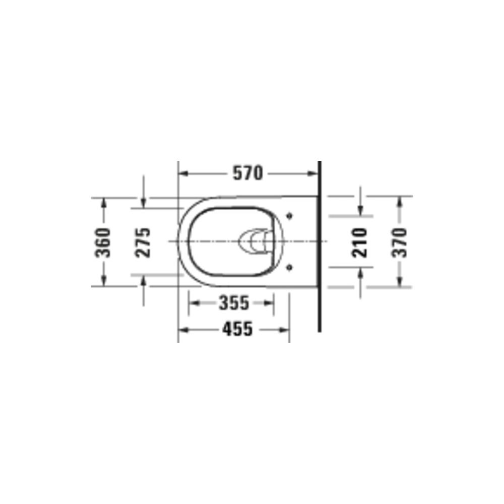 Duravit D-Code Wand-WC 570x370x360mm Weiß Hochglanz 45l Tiefspüler rimless waagerec... DURAVIT-2514090000 4067116338416 (Abb. 4)