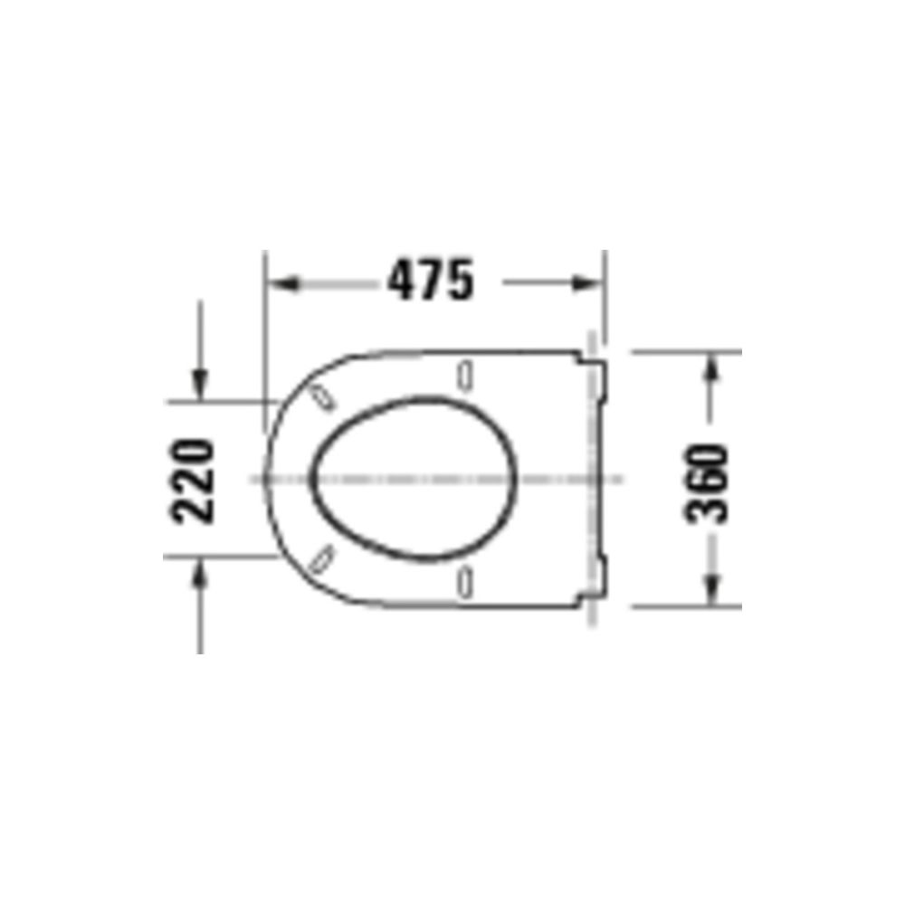 Duravit D-Code WC-Sitz Weiß Hochglanz, 360x40x483mm, mit Absenkautomatik, Sitzgarni... DURAVIT-0028590000 4067116416893 (Abb. 4)