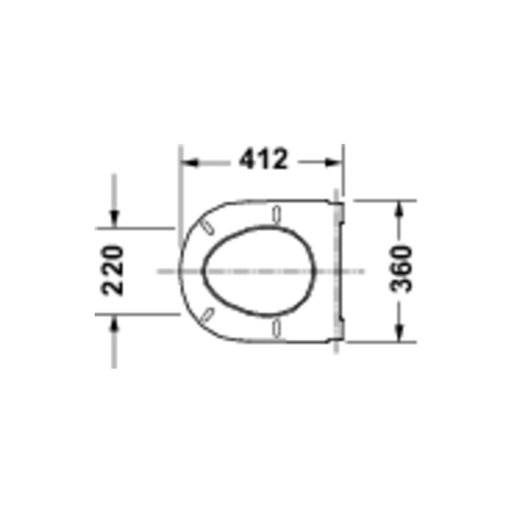 Duravit D-Code WC-Sitz Weiß Hochglanz, 360x40x420mm, mit Absenkautomatik, Sitzgarni... DURAVIT-0028390000 4067116467260 (Abb. 4)