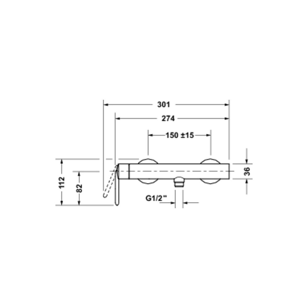 Duravit Balcoon Einhebel-Brausemischer Aufputz, Chrom, 18,5l/min, S-Anschlüsse, 1... DURAVIT-BA4230000010 4067116470390 (Abb. 2)