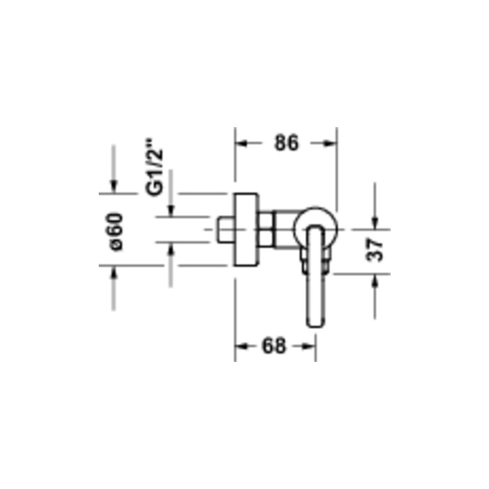 Duravit Balcoon Einhebel-Brausemischer Aufputz, Chrom, 18,5l/min, S-Anschlüsse, 1... DURAVIT-BA4230000010 4067116470390 (Abb. 3)