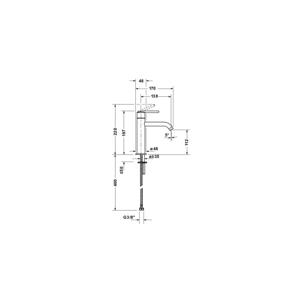Duravit Balcoon Einhebel-Waschtischmischer M FreshStart, MinusFlow, Edelstahl geb... DURAVIT-BA1023002070 4067116471878 (Abb. 2)