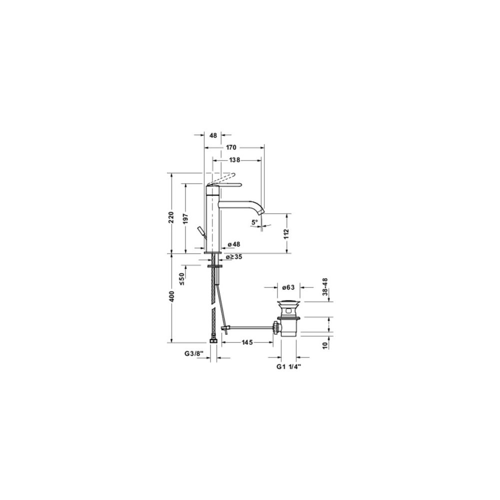 Duravit Balcoon Einhebel-Waschtischmischer M FreshStart, MinusFlow, Chrom 4l/min,... DURAVIT-BA1023001010 4067116469837 (Abb. 2)