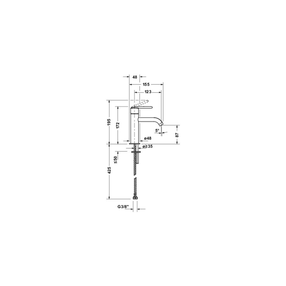 Duravit Balcoon Einhebel-Waschtischmischer S FreshStart, MinusFlow, Edelstahl geb... DURAVIT-BA1013002070 4067116471755 (Abb. 2)