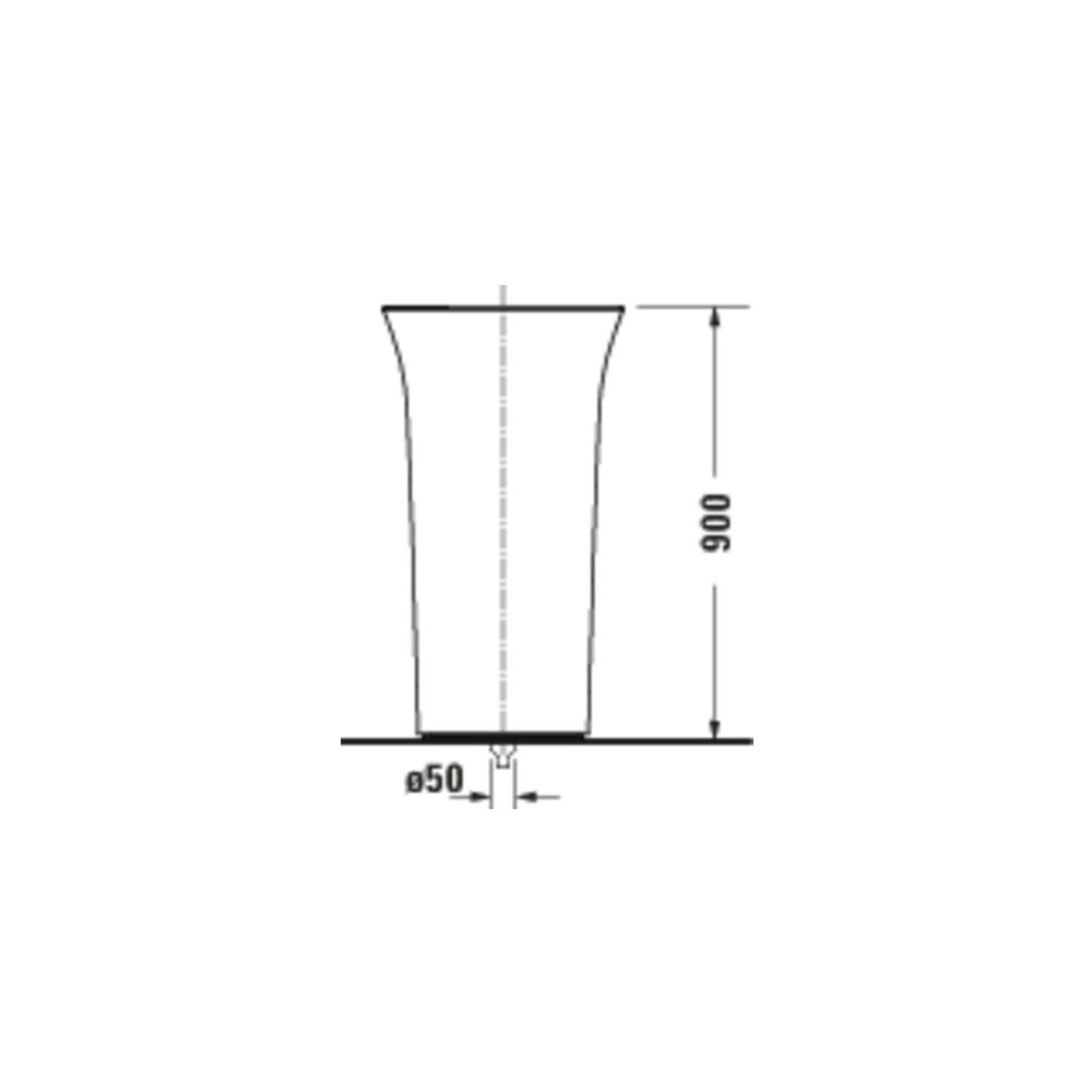 Duravit White Tulip Freistehender Waschtisch 500x500x900mm, bodenstehend, WonderGl... DURAVIT-27035000701 4063382015433 (Abb. 8)