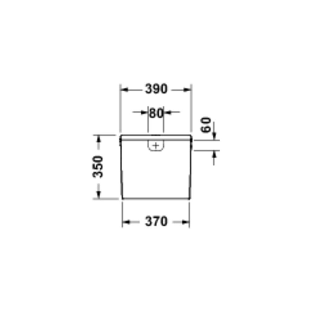 Duravit D-Code Spülkasten aus Keramik 145x390x360mm Weiß 6/3l Dual Flush Wasserans... DURAVIT-09531000052 4067116470956 (Abb. 3)