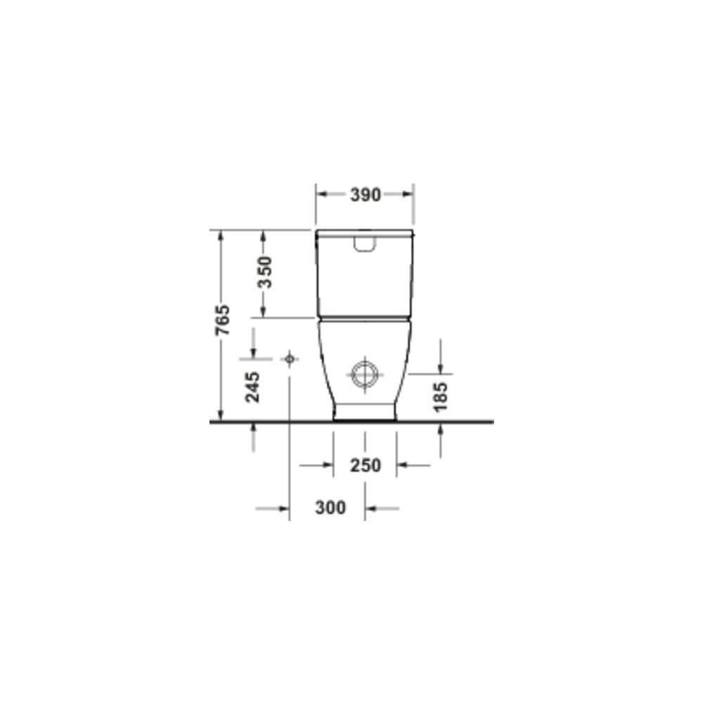 Duravit D-Code Stand WC für Kombination 600x370x400mm Weiß Hochglanz 45/3l Tiefspü... DURAVIT-20600900002 4067116383249 (Abb. 2)