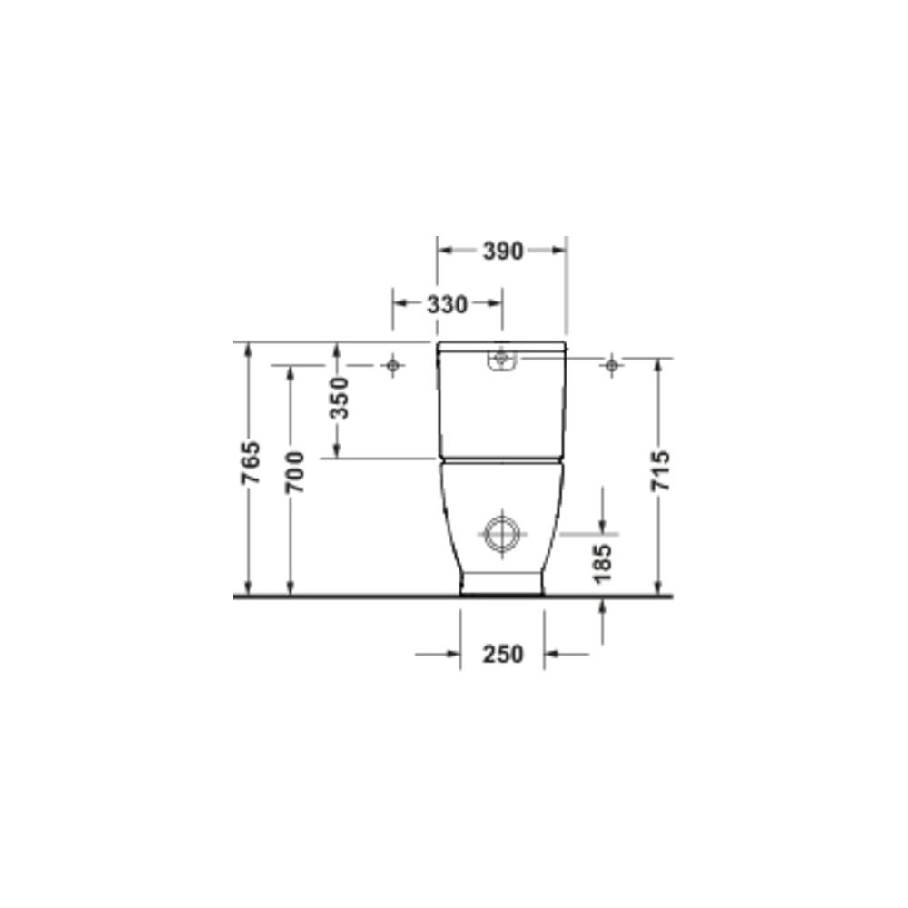 Duravit D-Code Stand WC für Kombination 600x370x400mm Weiß Hochglanz 45/3l Tiefspü... DURAVIT-20600900002 4067116383249 (Abb. 4)