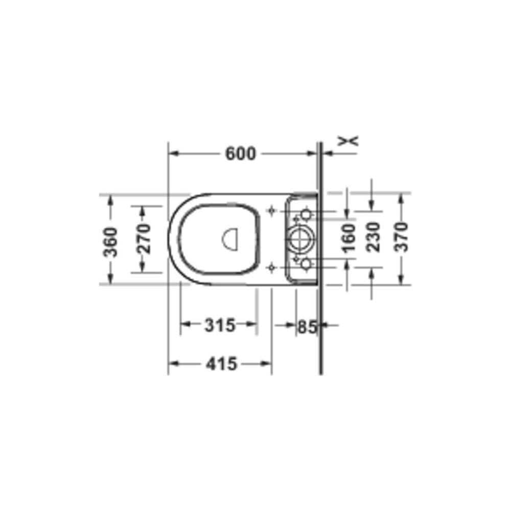 Duravit D-Code Stand WC für Kombination 600x370x400mm Weiß Hochglanz 45/3l Tiefspü... DURAVIT-20600900002 4067116383249 (Abb. 7)