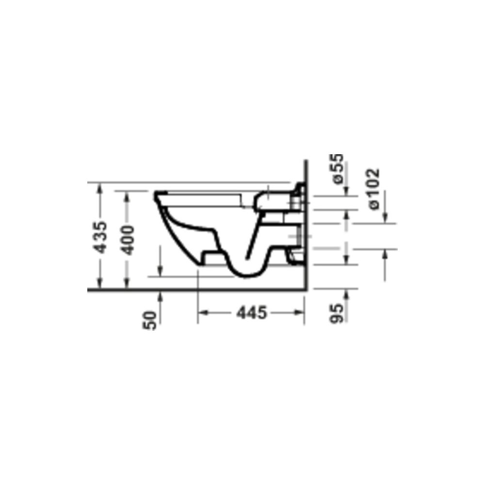 Duravit Starck 3 Wand-WC 620x370x375mm Weiß Hochglanz 45l Tiefspüler rimless waager... DURAVIT-2522090000 4067116415841 (Abb. 3)