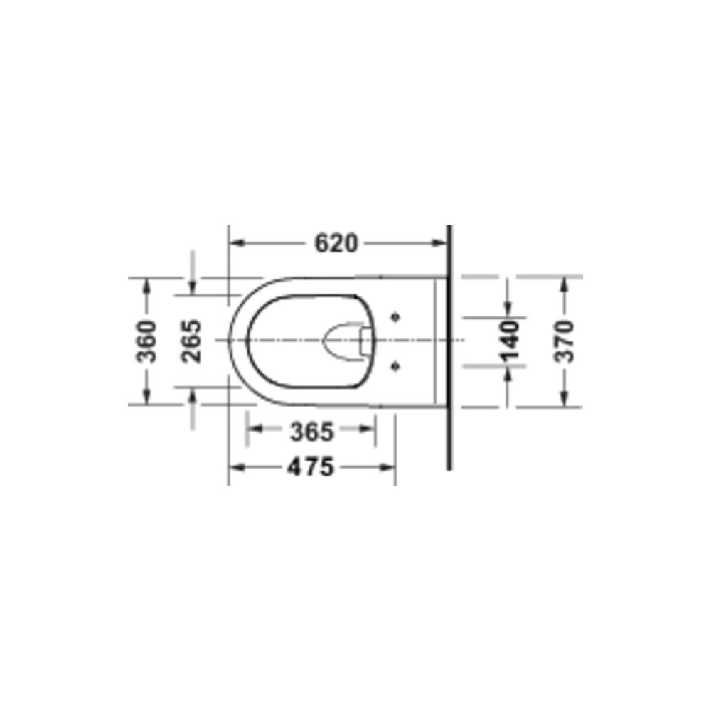 Duravit Starck 3 Wand-WC 620x370x375mm Weiß Hochglanz 45l Tiefspüler rimless waager... DURAVIT-2522090000 4067116415841 (Abb. 4)