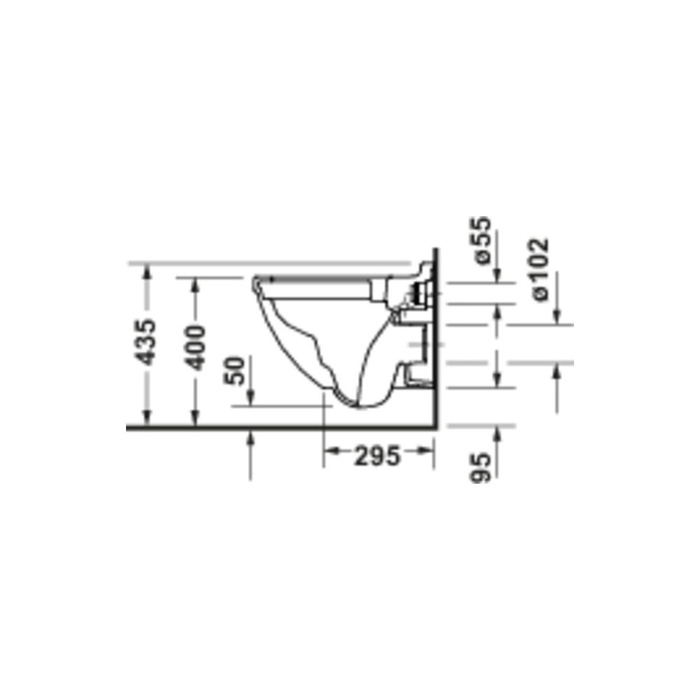 Duravit Starck 3 Wand-WC 485x370x375mm Weiß Hochglanz 45l Tiefspüler rimless waager... DURAVIT-2520090000 4067116415834 (Abb. 4)