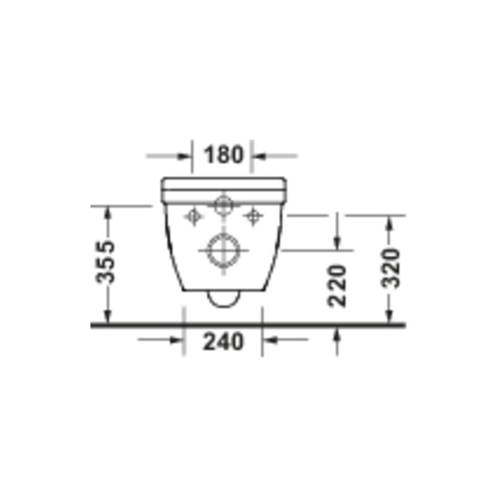 Duravit Starck 3 Wand-WC 540x370x375mm Weiß Hochglanz 45l Tiefspüler rimless waager... DURAVIT-2519090000 4067116415827 (Abb. 2)
