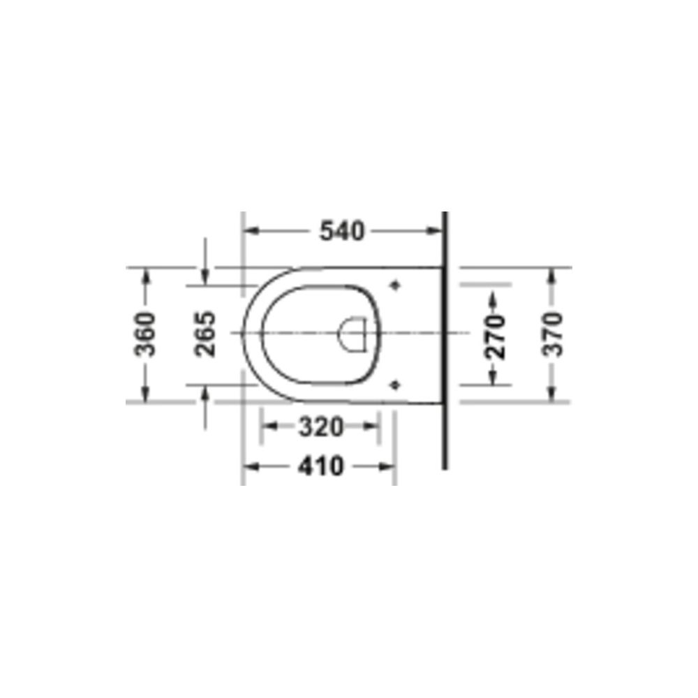 Duravit Starck 3 Wand-WC 540x370x375mm Weiß Hochglanz 45l Tiefspüler rimless waager... DURAVIT-2519090000 4067116415827 (Abb. 6)