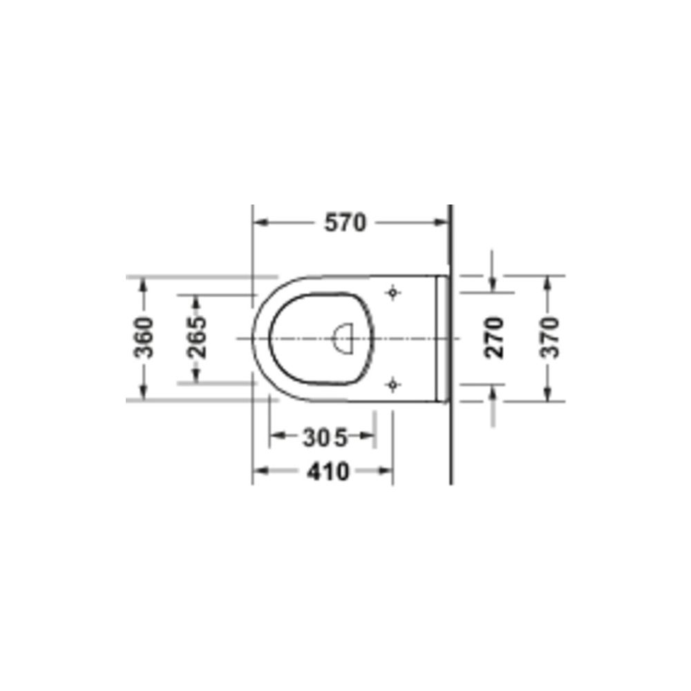 Duravit Starck 3 Stand WC 570x370x400mm Weiß Hochglanz 45/3l Tiefspüler rimless waa... DURAVIT-2068090000 4067116415858 (Abb. 4)