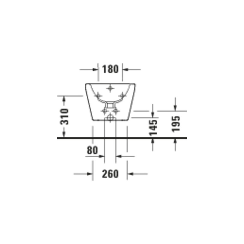 Duravit D-Code Wandbidet 540x360x400mm Weiß Hochglanz 1 HL HLB Überlauf verdeckte ... DURAVIT-27271500002 4067116449136 (Abb. 2)
